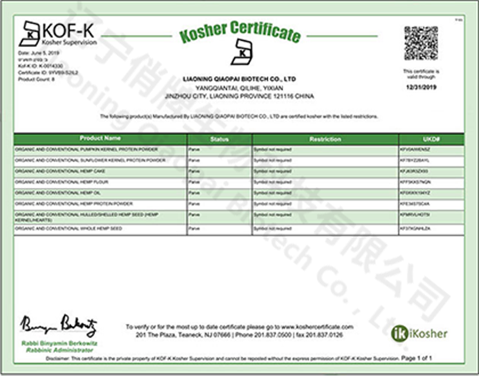 KOSHER猶太證書(shū)